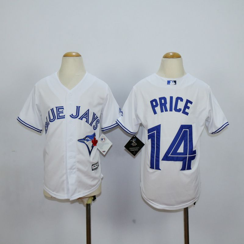 Youth Toronto Blue Jays 14 Price White MLB Jerseys